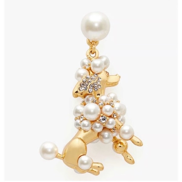 NWT Kate Spade Poodles & Poms Statement Drop Earrings - Picture 4 of 4